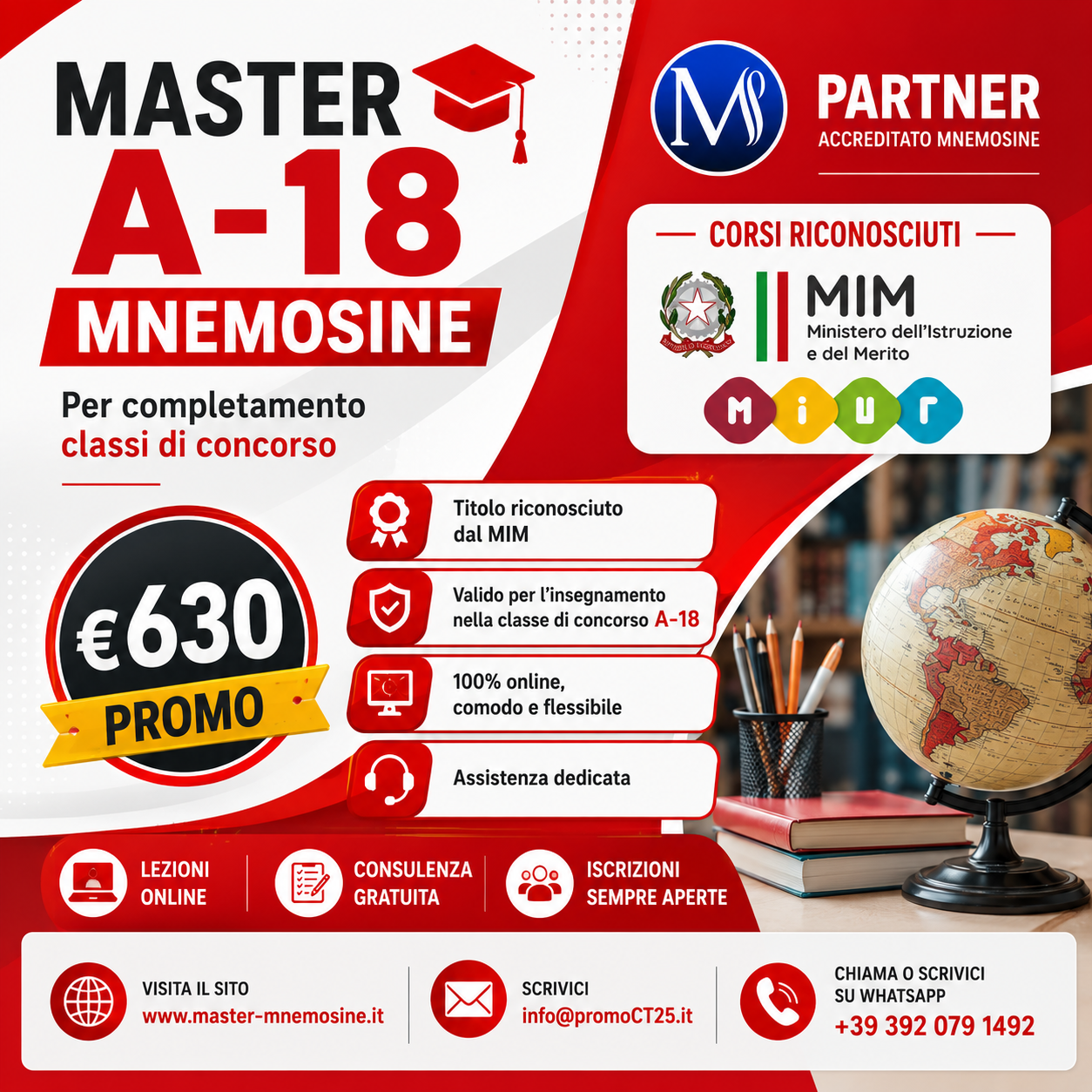 Master A18 Mnemosine per la classe di concorso A-18 Filosofia e Scienze umane