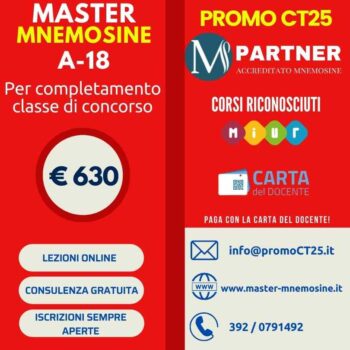 Master A18 Mnemosine online per Filosofia e Scienze Umane