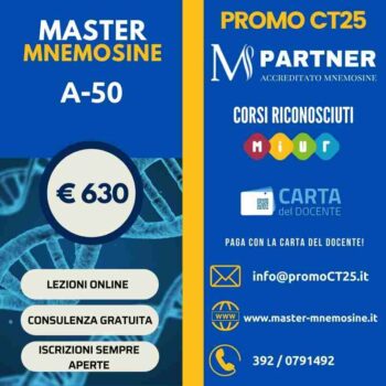 Master A50 Scienze naturali chimiche e biologiche Mnemosine per completamento classe di concorso e integrazione CFU
