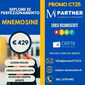 Diplomi di perfezionamento Mnemosine online per docenti