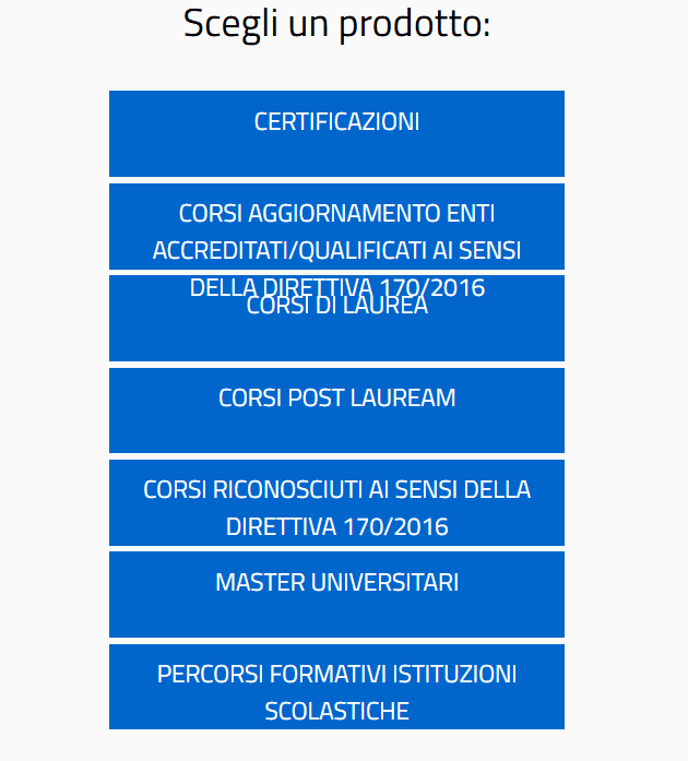 Paga con carta del docente 2 Carta del Docente - schermata Scegli il prodotto
